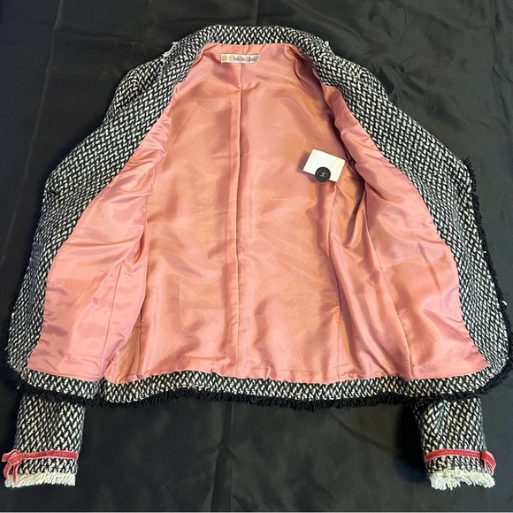 SOLD RARE Nice Day International Brand Black and White Tweed Jacket - Picture 2 of 5